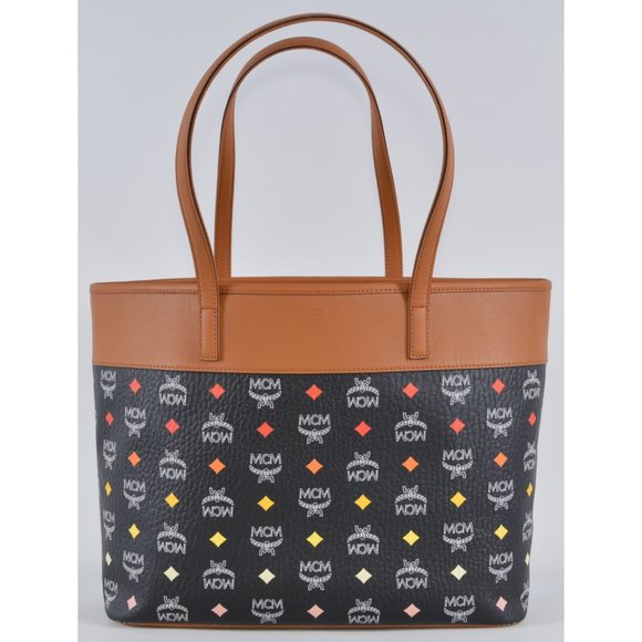 New MCM $760 LIZ Rainbow Spectrum Visetos Purse Tote Shopper W/Zip Pouch - Picture 4 of 11